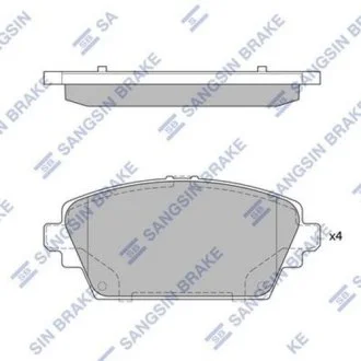 Комплект гальмівних колодок Hi-Q (SANGSIN) SP1582