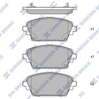 Колодки гальмівні передні Nissan Primera (P12) (02-)  HI-Q Hi-Q (SANGSIN) SP1582A