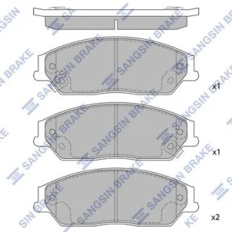 Комплект тормозных колодок из 4 шт. дисков Hi-Q (SANGSIN) SP1590