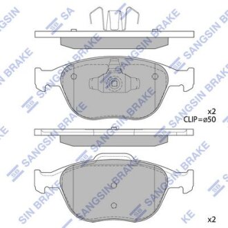 Колодки тормозные передние Ford Focus (02-), Transit Connect (10-) Hi-Q (SANGSIN) SP1623