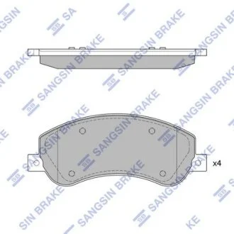 Колодки тормозные передние VW Amarok (10-) Hi-Q (SANGSIN) SP1675A