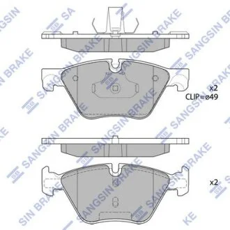 Колодки гальмівні передні BMW 5 (F10,F18) (10-)  HI-Q Hi-Q (SANGSIN) SP1699