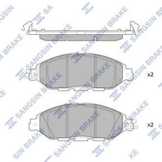 Колодки тормозные передние Infiniti QX60 (14-), Pathfinder (13-), Murano (20-) Hi-Q (SANGSIN) SP1713