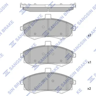 Колодки гальмівні передні Hyundai Elantra (02-) HI-Q Hi-Q (SANGSIN) SP1734