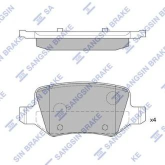 Колодки гальмівні задні MB A-CLASS (W169) (04-), B-CLASS (W245) (05-) HI-Q Hi-Q (SANGSIN) SP1748