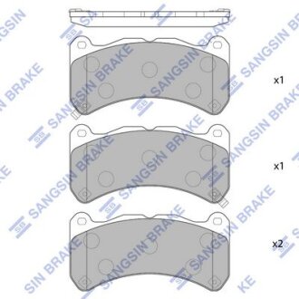 Колодки тормозные передние Lexus IS F (08-) Hi-Q (SANGSIN) SP1775