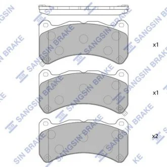 Колодки тормозные передние Lexus IS F (08-) Hi-Q (SANGSIN) SP1775