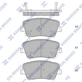 Колодки тормозные передние Renault Talisman, Latitude, MB A-Klass Hi-Q (SANGSIN) SP1778