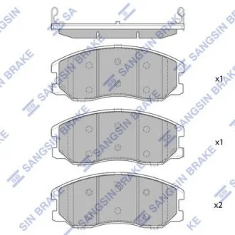 Колодки гальмівні передні Chevrolet Equinox (08-), Pontiac Torrent (08-) HI-Q Hi-Q (SANGSIN) SP1782