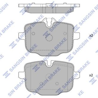 Колодки тормозные задние BMW 5 (F10, F11, F18) (10-), 6 (F12, F13) (11-) Hi-Q (SANGSIN) SP1793