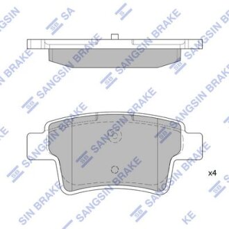 Колодки тормозные задние Citroen C4 Picasso I (07-) Hi-Q (SANGSIN) SP1831