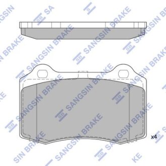 Колодки гальмівні передні Volvo S60 (04-), Peugeot 406 (-06) HI-Q Hi-Q (SANGSIN) SP1854