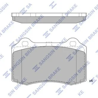 Колодки тормозные передние Volvo S60 (04-), Peugeot 406 (-06) Hi-Q (SANGSIN) SP1854