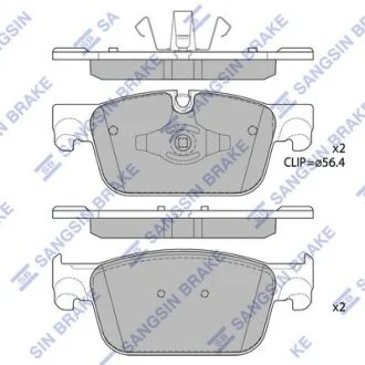 Колодки гальмівні передні Volvo S90 (17-), XC60 II (17-) HI-Q Hi-Q (SANGSIN) SP1867