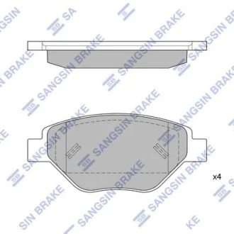 Колодки тормозные передние Renault Megane II (03-) Hi-Q (SANGSIN) SP1872