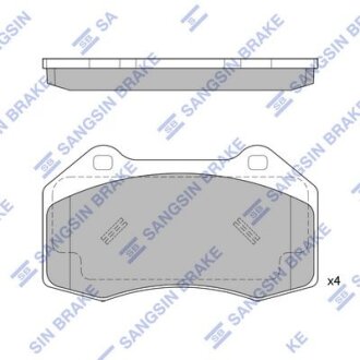 Колодки гальмівні передні Renault Clio III (06-), Megane II, III HI-Q Hi-Q (SANGSIN) SP1877