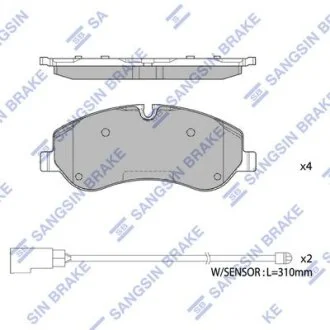 Комплект гальмівних колодок Hi-Q (SANGSIN) SP1885