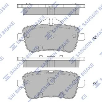 Колодки тормозные задние MB ML250 CDI (W166) (11-) Hi-Q (SANGSIN) SP1909