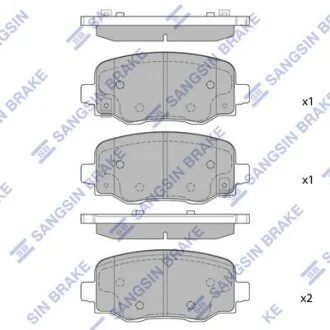 Колодки тормозные задние Fiat 500X (16-), Jeep Renegade (15-) Hi-Q (SANGSIN) SP1917