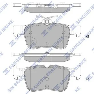 Колодки тормозные задние Ford Edge (15-), Fusion (16-), Lincoln MKZ (15-) Hi-Q (SANGSIN) SP1919