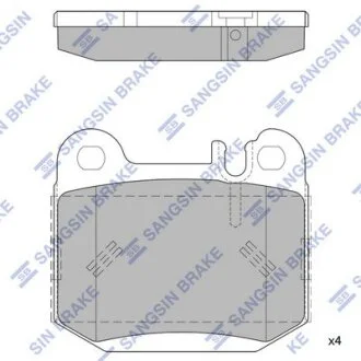 Колодки тормозные задние (дисковые) MB ML230 (W163) (-05) Hi-Q (SANGSIN) SP1930