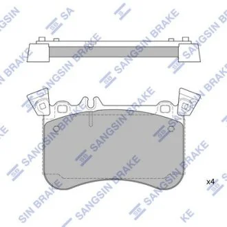Колодки тормозные передние MB A-Klass (13-), B200 (W246, W242) (11-) Hi-Q (SANGSIN) SP1954A