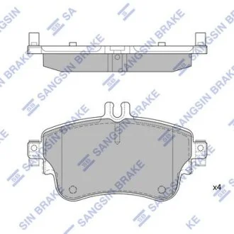 Колодки тормозные передние MB A-CLASS (W176) (13-), MB B-CLASS (W246,W242) (11-) Hi-Q (SANGSIN) SP1972