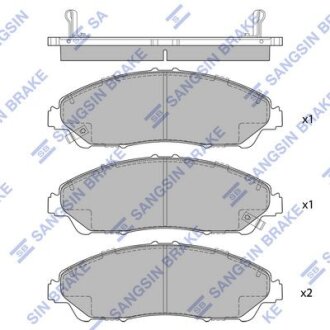 Колодки тормозные передние Acura MDX (14-), Honda Pilot (16-) Hi-Q (SANGSIN) SP1995