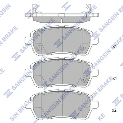 Колодки гальмівні передні Suzuki Swift (17-) HI-Q Hi-Q (SANGSIN) SP2113B (фото 1)