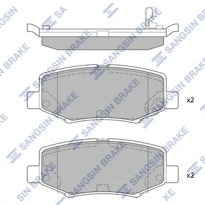 Колодки гальмівні задні Dodge Nitro (07-), Jeep Wrangler (08-) HI-Q Hi-Q (SANGSIN) SP2186 (фото 1)