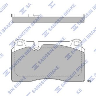 Колодки тормозные передние Audi A3 (11-), VW Touareg (06-) Hi-Q (SANGSIN) SP2231