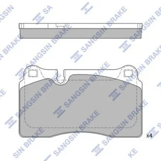 Колодки тормозные передние Audi A3 (11-), VW Touareg (06-) Hi-Q (SANGSIN) SP2231