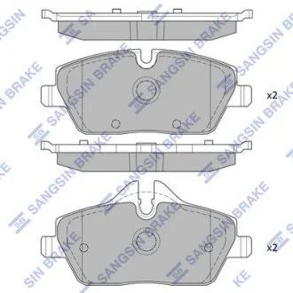 Колодки тормозные передние Mini Cooper (07-) Hi-Q (SANGSIN) SP2245
