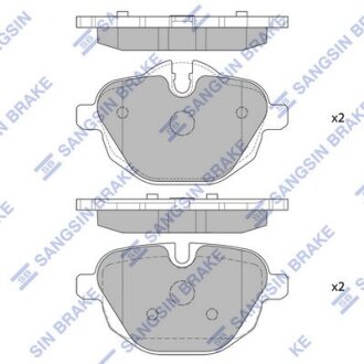 Колодки тормозные задние BMW 5 (11-), X3 (11-), X4 (19-) Hi-Q (SANGSIN) SP2275