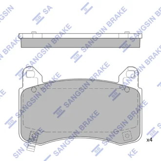 Колодки гальмівні передні Tesla MODEL 3 (17-), MODEL Y (20-) HI-Q Hi-Q (SANGSIN) SP2988