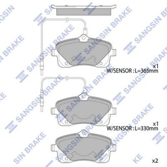 Колодки гальмівні передні Peugeot 407 (04-) HI-Q Hi-Q (SANGSIN) SP4052