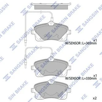 Колодки гальмівні передні Peugeot 407 (04-)  HI-Q Hi-Q (SANGSIN) SP4052