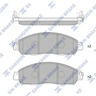 Колодки тормозные дисковые (комплект 4 шт.) Hi-Q (SANGSIN) SP4080