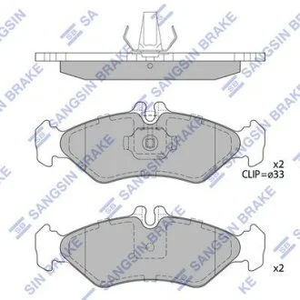 Колодки тормозные задние VW LT 28-35 II (-06) Hi-Q (SANGSIN) SP4094