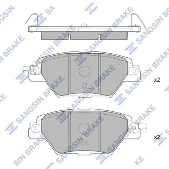 Колодки тормозные дисковые (комплект 4 шт) Hi-Q (SANGSIN) SP4120