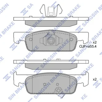 Колодки гальмівні передні Smart Fortwo (16-) HI-Q Hi-Q (SANGSIN) SP4136