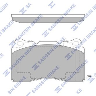 Колодки гальмівні передні Renault Megane III (09-), Volvo S60 (04-) HI-Q Hi-Q (SANGSIN) SP4145A
