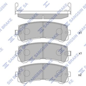 Колодки тормозные задние Nissan Patrol (06-) Hi-Q (SANGSIN) SP4157