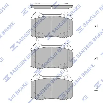 Колодки тормозные передние Honda Civic (06-) Hi-Q (SANGSIN) SP4172 (фото 1)
