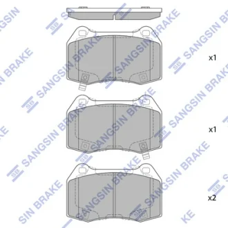 Колодки гальмівні передні Honda Civic (06-) HI-Q Hi-Q (SANGSIN) SP4172