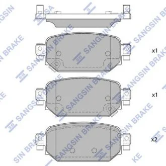 Колодки тормозные задние Hi-Q (SANGSIN) SP4178