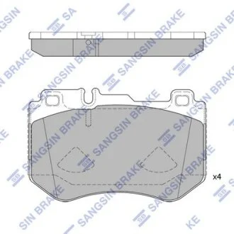 Колодки тормозные передние MB C-CLASS (W205) (14-) Hi-Q (SANGSIN) SP4192