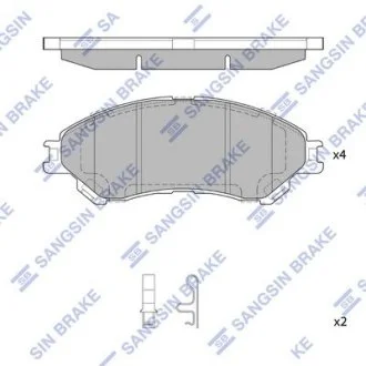 Колодки тормозные дисковые передние Hi-Q (SANGSIN) SP4212