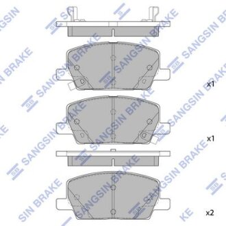 Колодки тормозные передние Chevrolet Trax (18-), Buick Encore (21-) Hi-Q (SANGSIN) SP4285