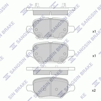 Колодки гальмівні задні Chevrolet Trax (18-), Buick Encore (21-) HI-Q Hi-Q (SANGSIN) SP4311